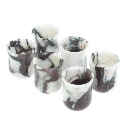 Набор рюмок 6 шт из саянского мрамора 5х5х6 см