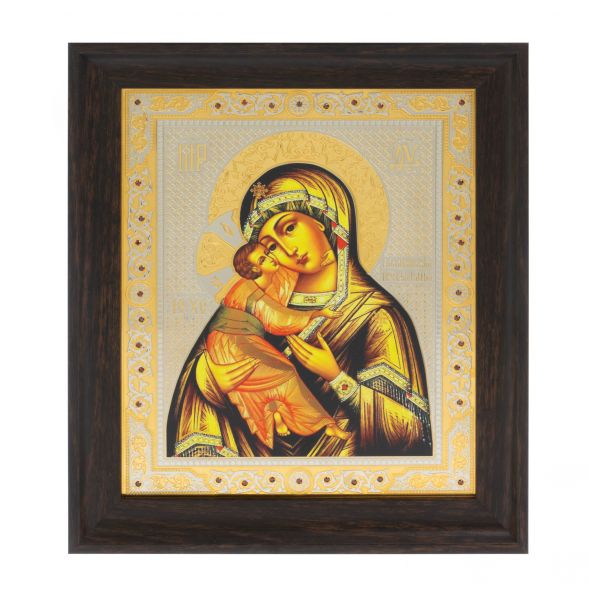 Икона &amp;quot;Владимирская Божья Матерь&amp;quot; 24,5х28,5 см Златоуст 128007