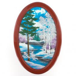 Панно овальное &amp;quot;Зима&amp;quot; 60х40 см