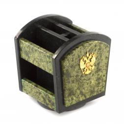 Набор канцелярский органайзер с часами и гербом РФ вращающийся