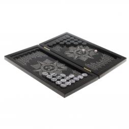 Нарды с гравировкой &amp;quot;Отечественная война&amp;quot; из камня гранит