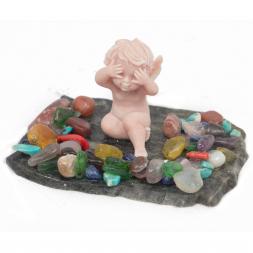 Сувенир &amp;quot;Ангел подглядывающий&amp;quot; из мрамолита