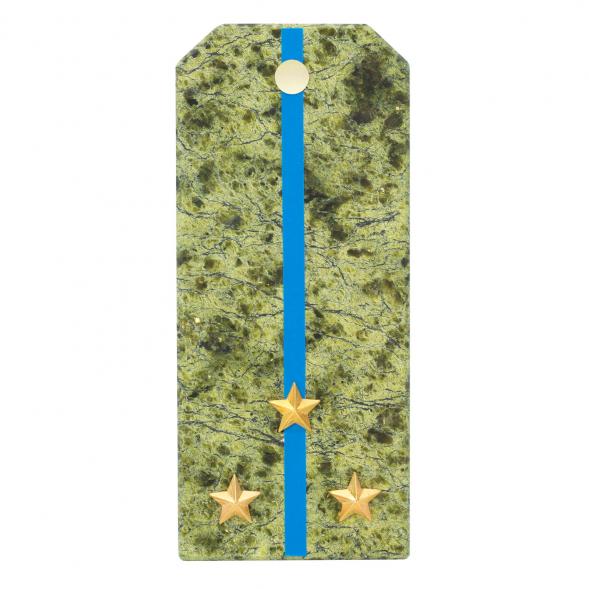 Сувенирный магнит &amp;quot;Погон Старший лейтенант ВВС, ВКС, ВДВ&amp;quot; камень змеевик 118932