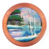 Тарелка декоративная &amp;quot;Зима&amp;quot; 25 см каменная крошка
