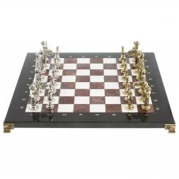 Шахматы "Дон Кихот" доска 36х36 см камень мрамор лемезит