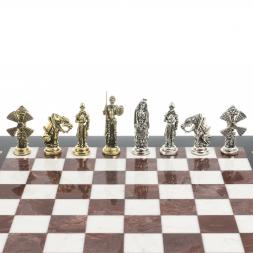 Шахматы "Дон Кихот" доска 36х36 см камень мрамор лемезит