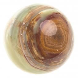 Шар из оникса зелено-коричневый 7 см (3)