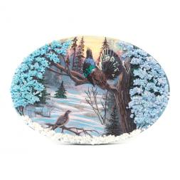 Панно из камня на подставке &amp;quot;Глухари&amp;quot;