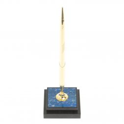 Подставка под ручку из иркутского лазурита 6,5х6,5х21,5 см