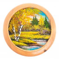 Тарелка декоративная &amp;quot;Осень&amp;quot; 25 см каменная крошка