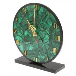 Настольные часы из малахита &amp;quot;Мозайка&amp;quot; 23,5х7х23,5 см
