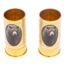 Набор из двух стопок &amp;quot;Медведь&amp;quot; 40 мл Златоуст