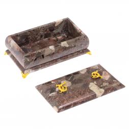 Шкатулка из камня конгломерат "Дуэт"