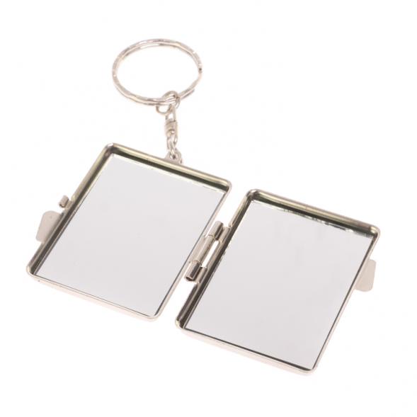 Складное зеркало брелок из змеевика прямоугольное 126536