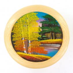 Тарелка декоративная &amp;quot;Осень&amp;quot; 25 см каменная крошка