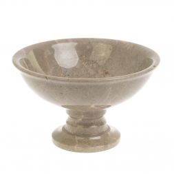 Конфетница из бежевого мрамора 17,5х17,5х11 см