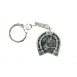 Брелок &amp;quot;Подкова и лошадь&amp;quot; из мрамолита