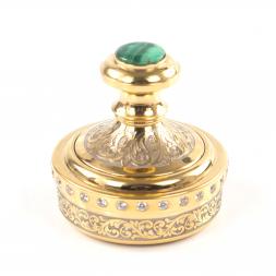 Оснастка для печати "Герб России" камень малахит Златоуст