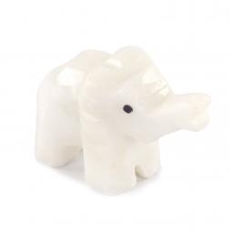 Фигурка из камня оникс &amp;quot;Белый слон&amp;quot; 5,3х2,3х3,9 см (2)