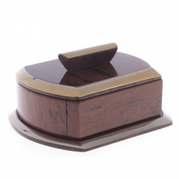 Шкатулка из камня обсидиан &amp;quot;Оригинал&amp;quot; большая 14,5х11,5х6,5 см