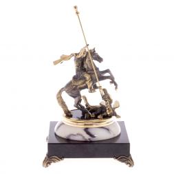 Статуэтка из бронзы &amp;quot;Георгий Победоносец&amp;quot; камень мрамор