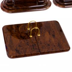 Настольный набор &amp;quot;Гренада&amp;quot; коричневый обсидиан