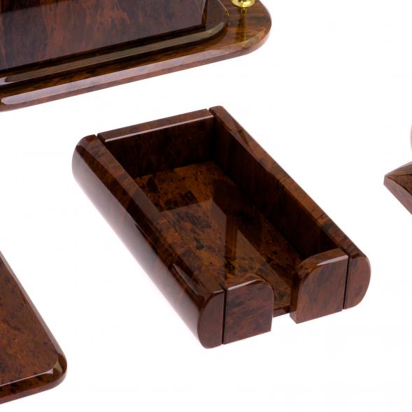 Настольный набор &amp;quot;Гренада&amp;quot; коричневый обсидиан 124722