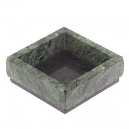 Подставка под скрепки камень темно-зеленый змеевик