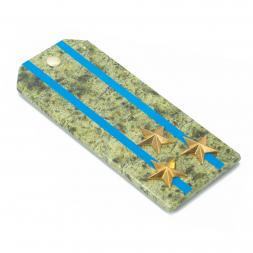 Сувенирный магнит "Погон Полковник ВВС, ВКС, ВДВ" камень змеевик