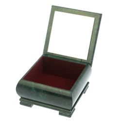 Шкатулка &amp;quot;Хозяйка медной горы и Данила мастер&amp;quot; камень змеевик 13х13х8 см