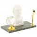 Подставка под ручку &amp;quot;Бюст Петр I&amp;quot; мрамолит змеевик 120202