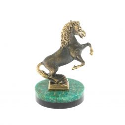 Статуэтка &amp;quot;Конь на дыбах&amp;quot; на подставке из амазонита 5х4,5х7,5 см