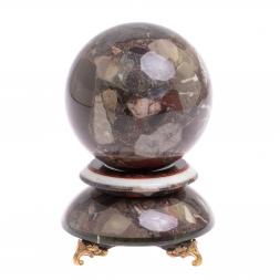 Сувенир "Шар Антистресс" из конгломерата 9 см