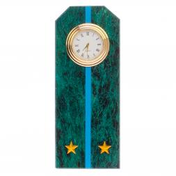 Часы "Погон лейтенант ВВС, ВКС, ВДВ" камень змеевик