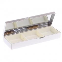 Таблетница на 3 отделения камень авантюрин цвет серебро