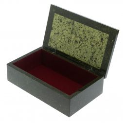 Шкатулка большая из змеевика 25х15х8 см