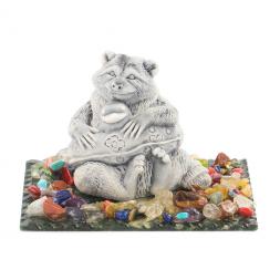 Сувенир &amp;quot;Енот с кругом&amp;quot; из мрамолита