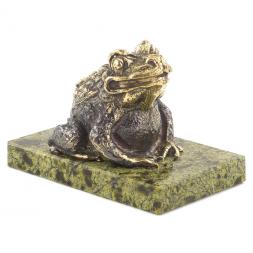 Статуэтка &amp;quot;Жаба&amp;quot; змеевик бронза