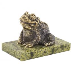 Статуэтка &amp;quot;Жаба&amp;quot; змеевик бронза