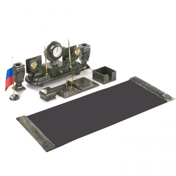 Настольный набор из змеевика &amp;quot;Директор&amp;quot; 121151