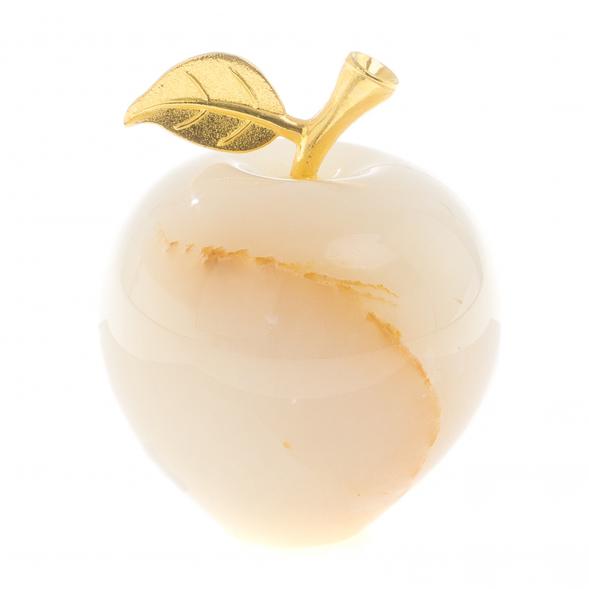 Сувенир &amp;quot;Яблоко&amp;quot; из белого оникса 7х9 см (3) 124654