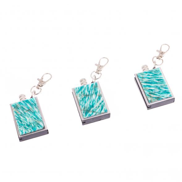 Брелок огниво &amp;quot;Вечная спичка&amp;quot; с накладкой из камня амазонит 2,8х1,3х5 см 126687