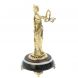Статуэтка из бронзы &amp;quot;Фемида&amp;quot; на подставке из черного змеевика и мрамора 128092