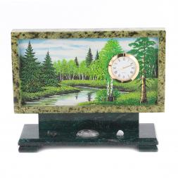 Часы с рисунком &amp;quot;Лето&amp;quot; змеевик