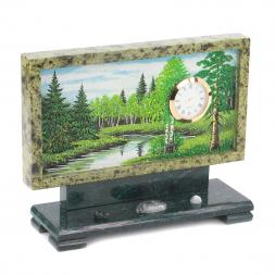 Часы с рисунком &amp;quot;Лето&amp;quot; змеевик