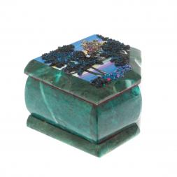 Шкатулка с расписной крышкой &amp;quot;Зимняя ночь&amp;quot; 11х9х6,5 см