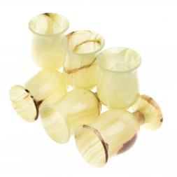 Набор бокалов из оникса 6,5х12 см 100 мл (2,5х5) 6 шт в коробке