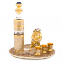 Подарочный набор "Рыбак" камень агат бронза