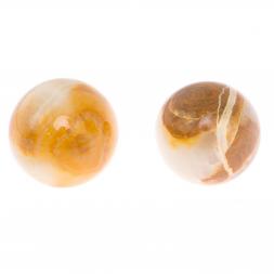 Шары для массажа 3,8 см 2 шт из зелено-коричневого оникса