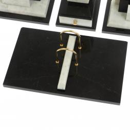 Письменный набор &amp;quot;Бюрократ&amp;quot; с гербом РФ из мрамора